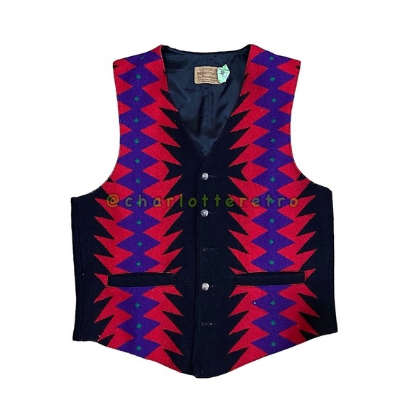 vtg Pendleton USA High Grade Western Wear Wool Vest